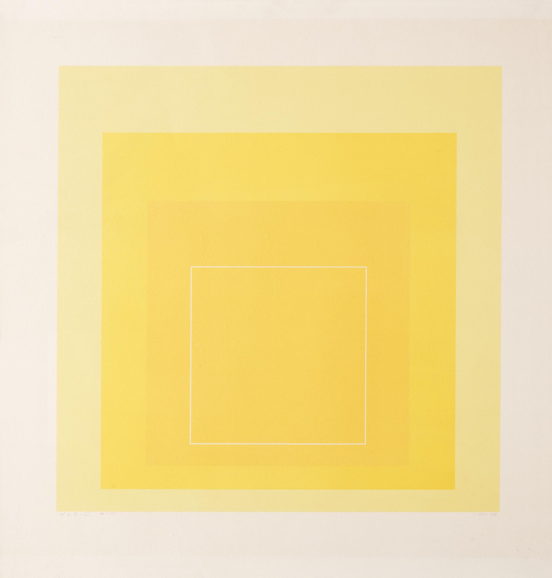 Josef Albers, "White lines square I".