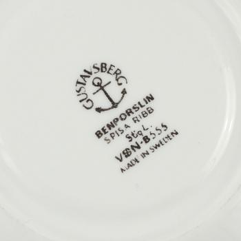 SERVISDELAR, 28 st, porslin, "Spisa Ribb", Stig Lindberg, Gustavsberg, 1900-talets andra hälft.