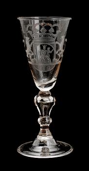 POKALGLAS, glas, 1700-tal.