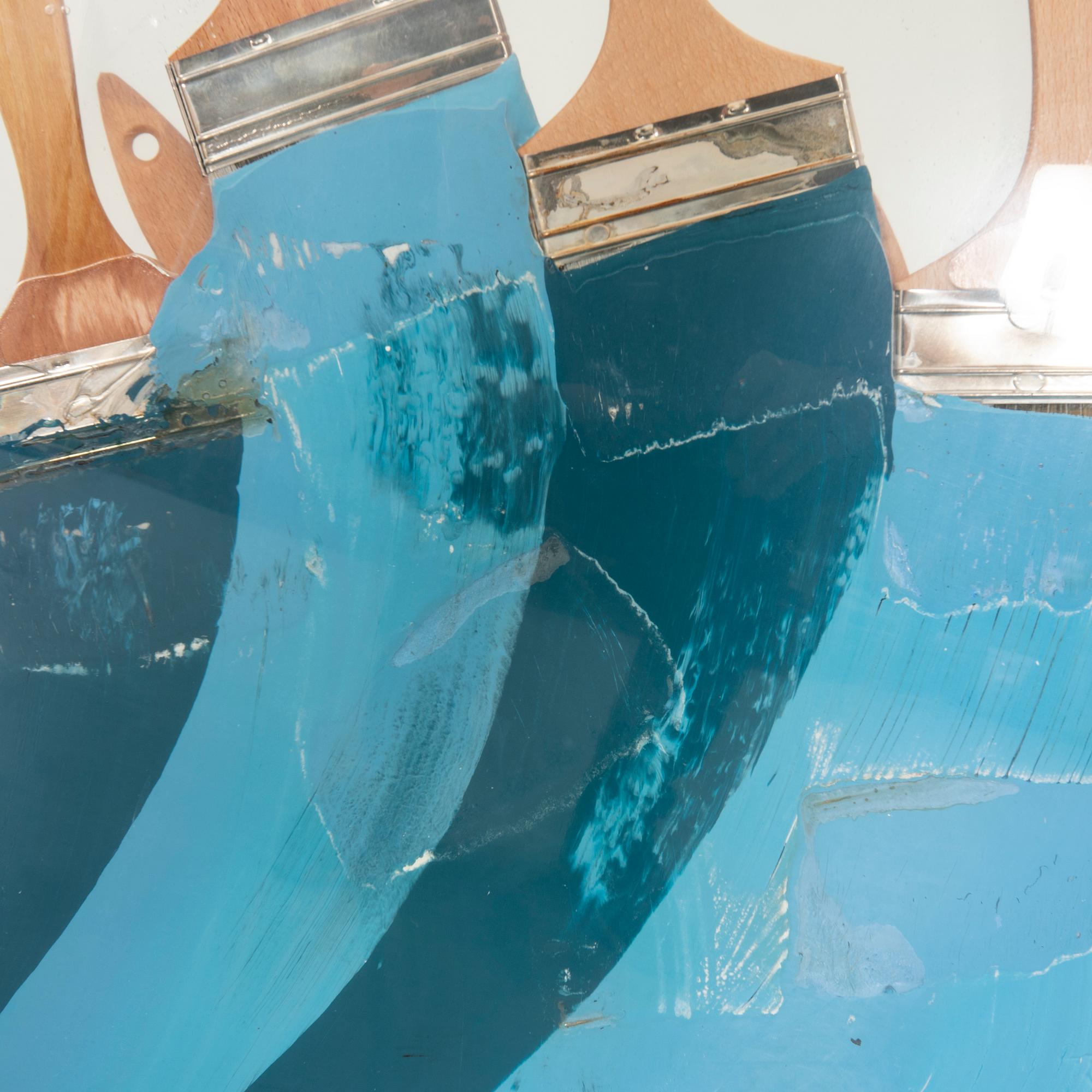 Arman, paint brushes in resin, signed 30 / 100,  1990.