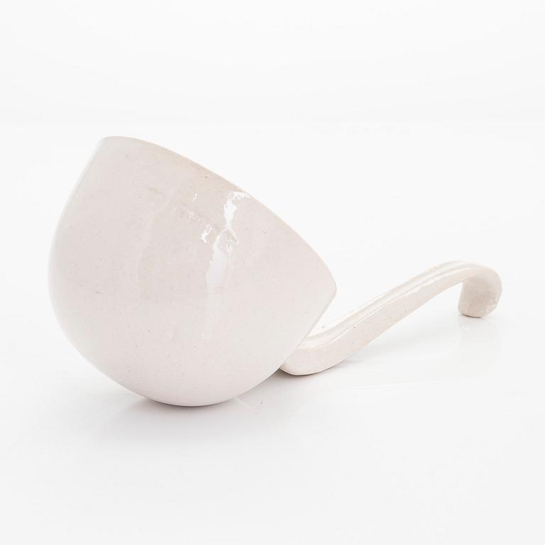 Kyllikki Salmenhaara, a stoneware ladle, signed KS.