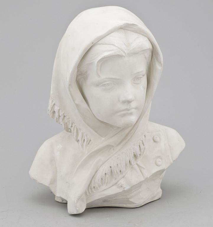 OKÄND KONSTNÄR, skulptur, gips. Otydl sign, Firenze. 1900-talets början.
