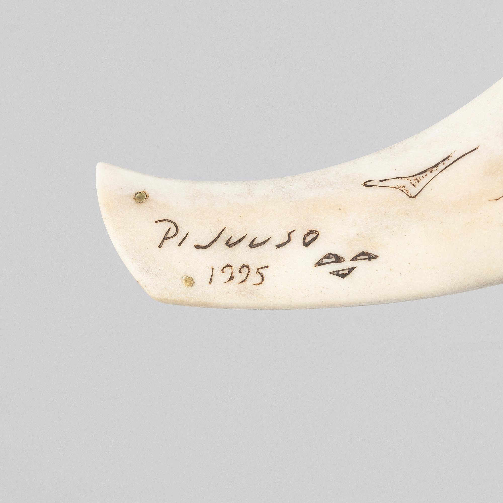 Per Isak Juuso, a reindeer horn knife, Karesuando.