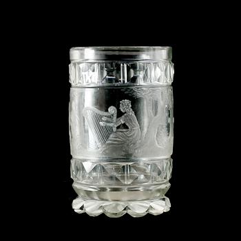 BÄGARE, glas, Tyskland, 1800-talets mitt.