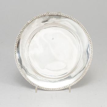 A Swedish 19th century silver plate, mark of Barkander & Söhrling, Linköping 1856.