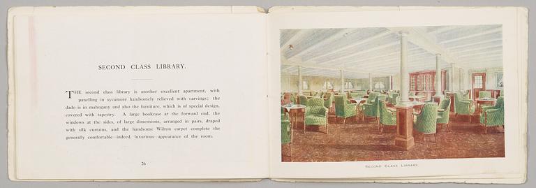 BROSCHYR. WHITE STAR LINE. "OLYMPIC" & "TITANIC". "LARGEST STEAMERS IN THE WORLD".