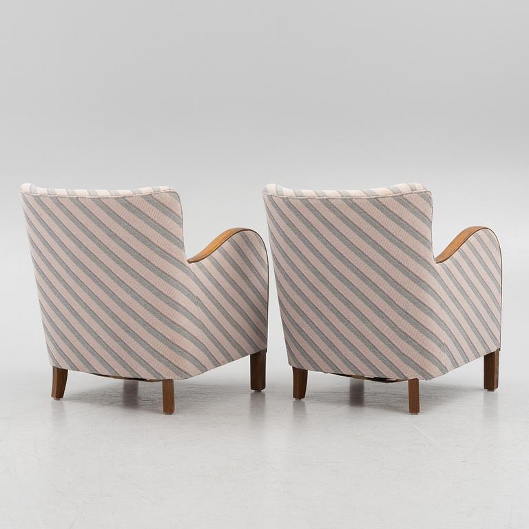 A pair of armchairs, 1930s.