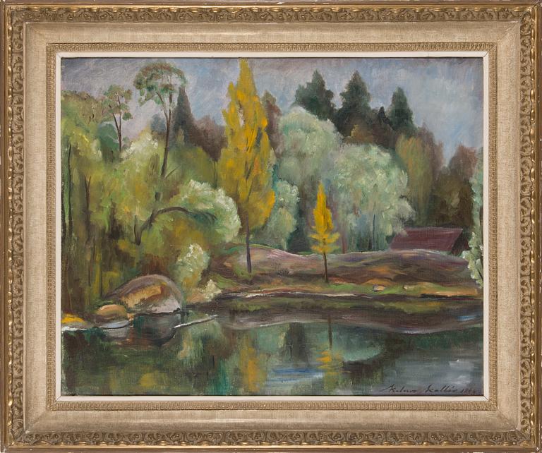 Kalervo Kallio, öljy kankaalle, signeerattu ja päivätty 1946.