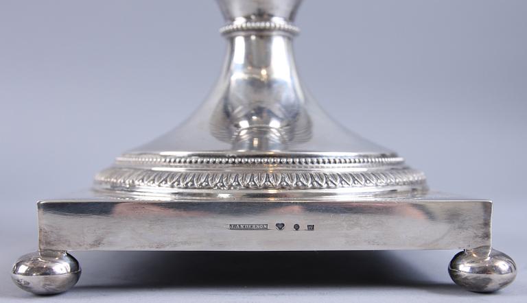 JARDINIERE, silver och glas, J.Andersson, Stockholm, 1904,