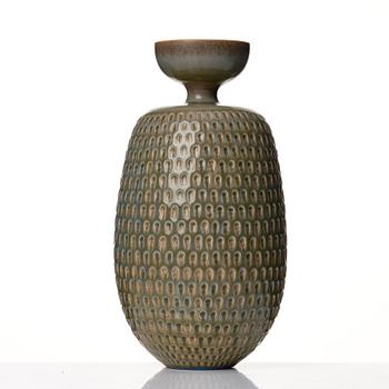 Stig Lindberg, a stoneware vase, Gustavsberg studio, Sweden ca 1960.