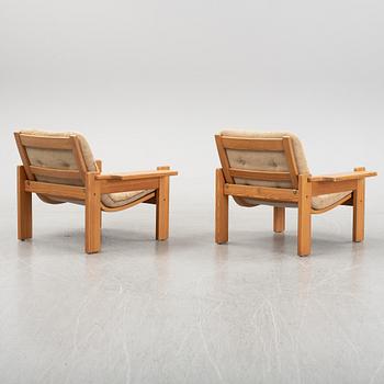 Yngve Ekström, a pair of 1960's/70's 'Kontra' easy chairs for Swedese Möbler AB.