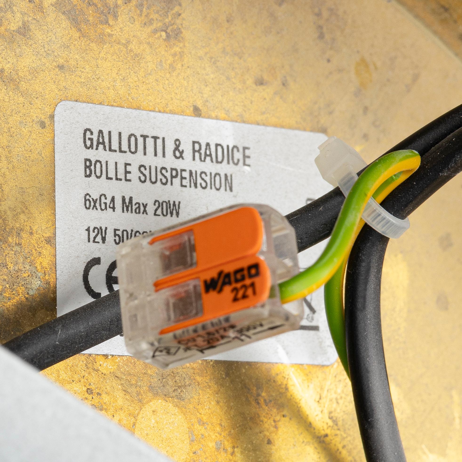 Massimo Castagna, a  "Bolle 6" ceiling lamp, Gallotti & Radice, Italy, after 2014.