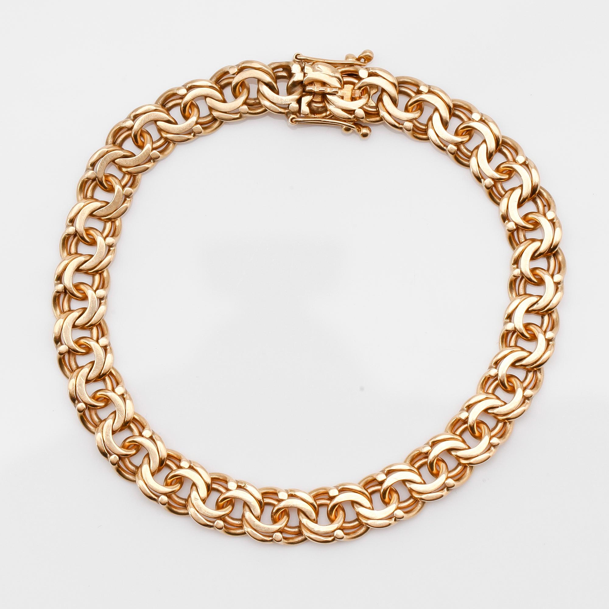 ARMBAND, 18K guld, svenska stämplar, 1965. Vikt ca 22 g.