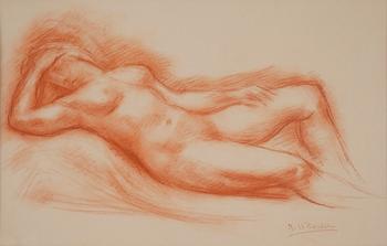 Robert Wlerick, Nakenstudie.