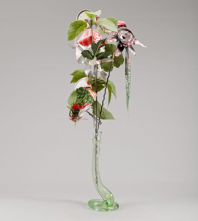 KJARTAN SLETTEMARK, skulptur, blandteknik, sign o dat 2000.