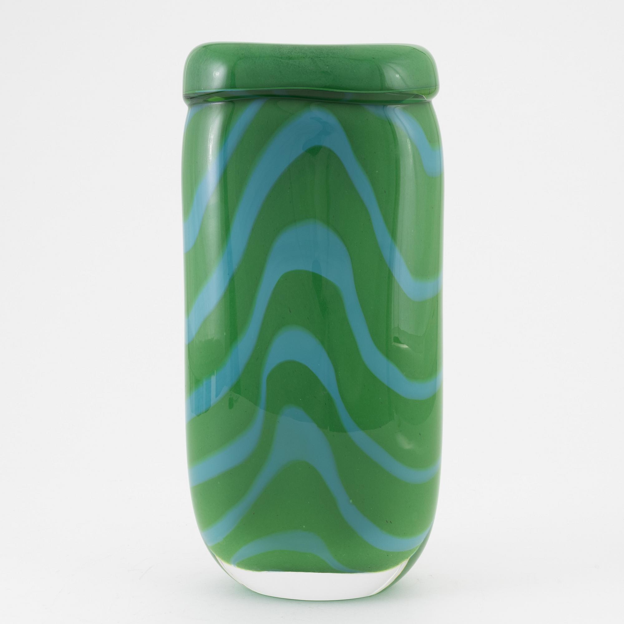 Anna Ehrner, a unique glass vase, Kosta Boda, signed.