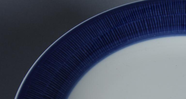 KAFFESERVISDELAR, 27 st, porslin, "Koka blå" Herhta Bengtsson, Rörstrand.