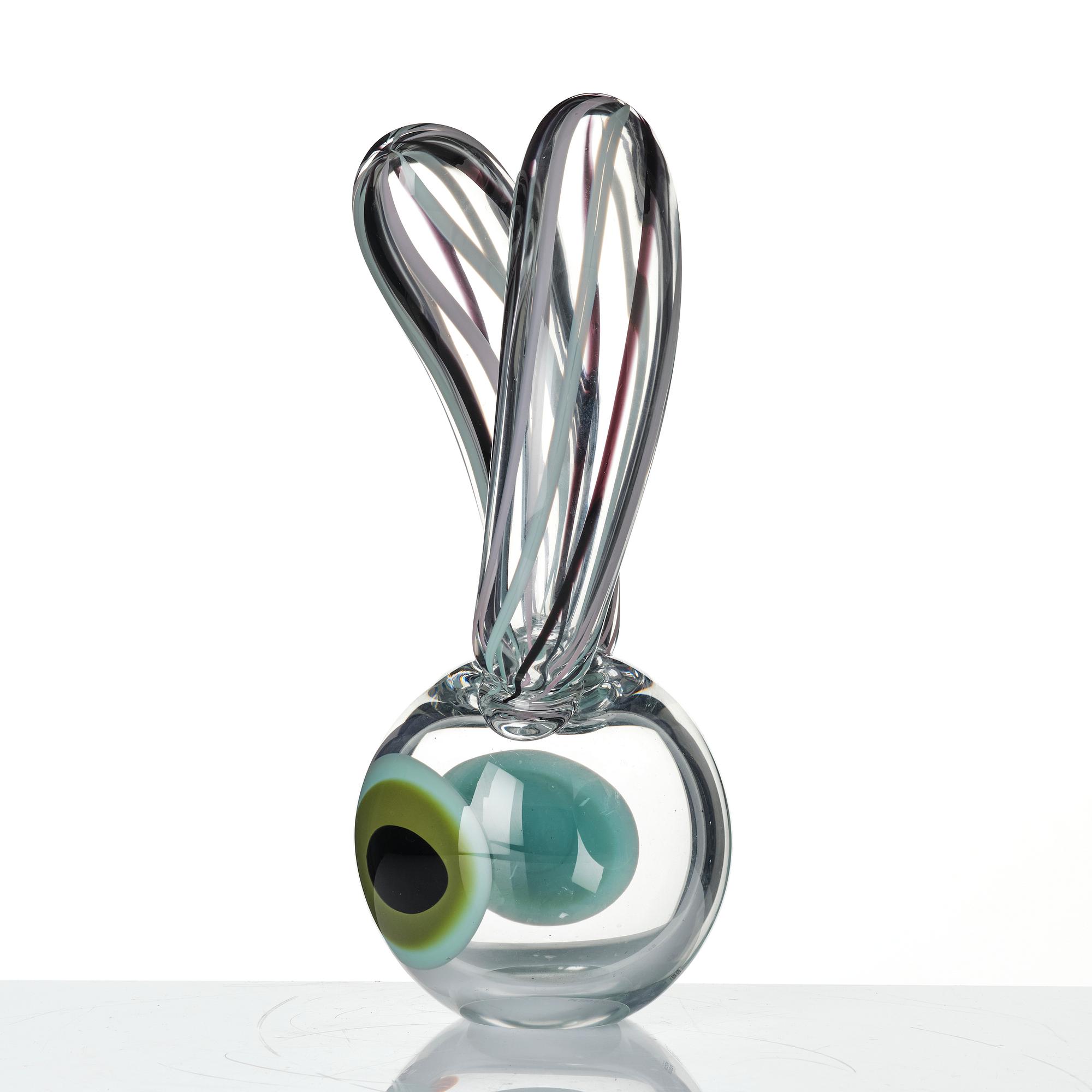 Frida Fjellman, skulptur/vas, ""Whats Up? Why Not"", Kosta Boda, lim. ed 100.