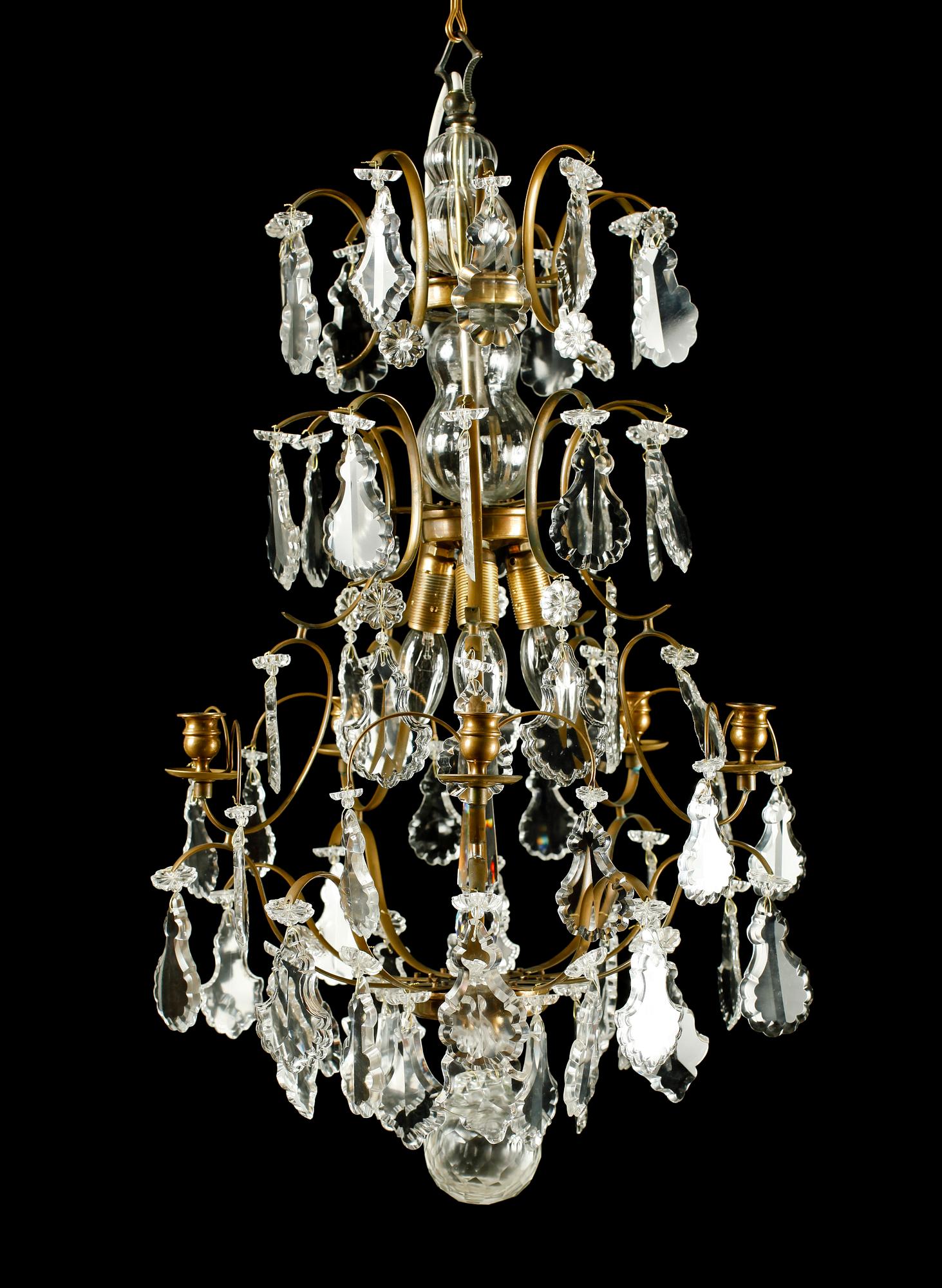 LJUSKRONA, barockstil, 1900-talets senare del. Höjd ca 80 cm.