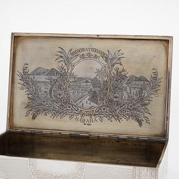 Fjodor Jartsev, cigarrskrin, silver, trompe l'oeil, Moskva 1889.