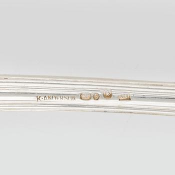 Bestick, 12 st, silver, K Anderson, Stockholm 1916.