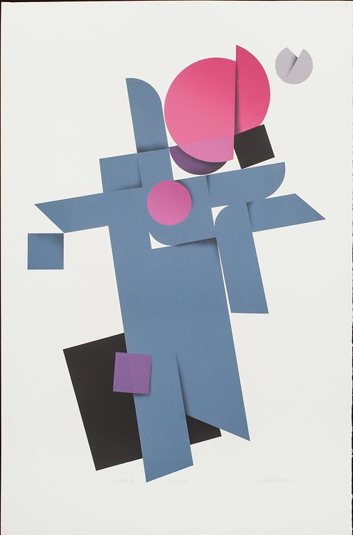 AVO KEEREND, färglitografi, signerad, numrerad 1/50 och daterad- 89.