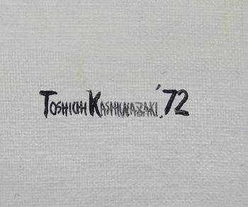 KASHIWAZAKI, TOSHIO. Olja på duk, sign o dat -72, Japan.