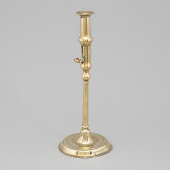 A BRONZE CANDLESTICK, England, 18th century.