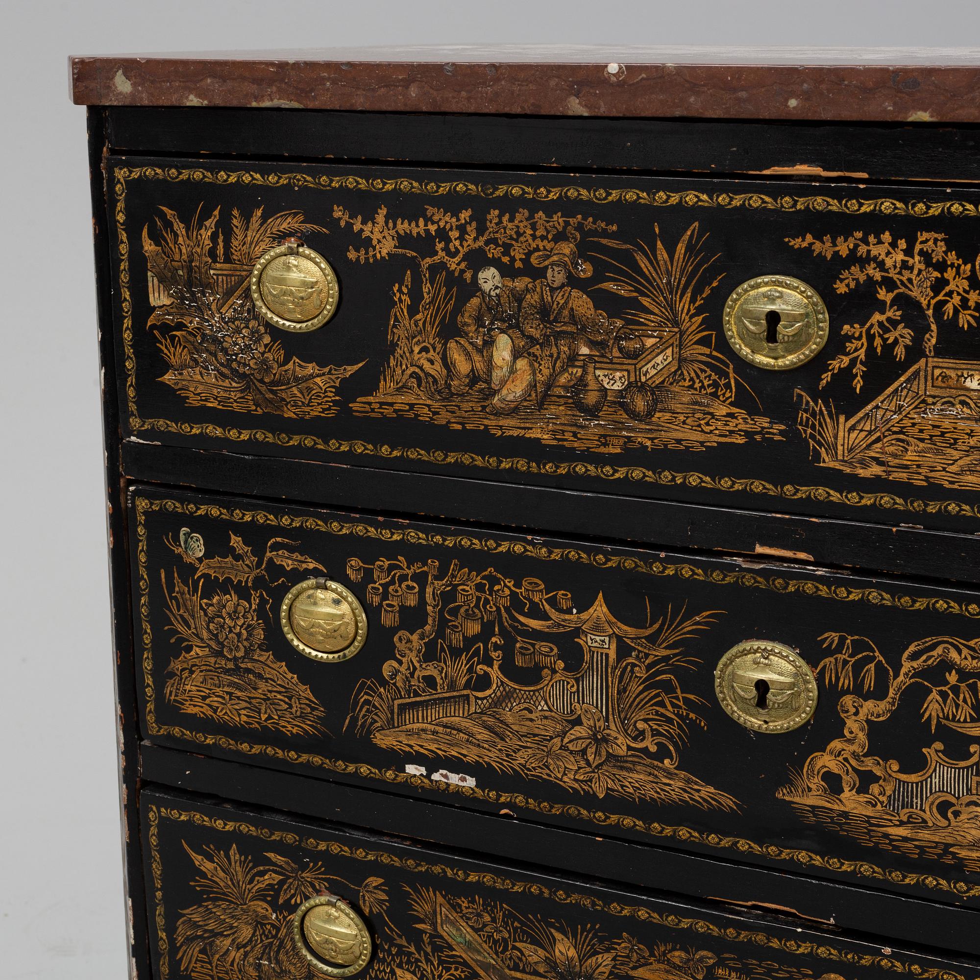 A 19th century gustavian style chest of drawers.