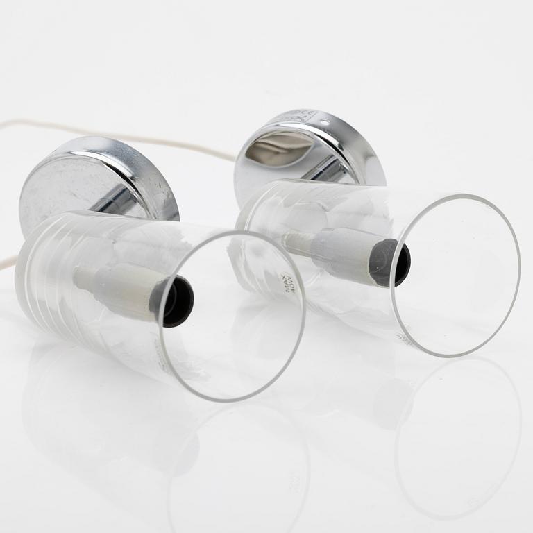 Gunnel Svensson, wall lights, a pair, “Manhattan 8”, for Bsweden, late 20th century.