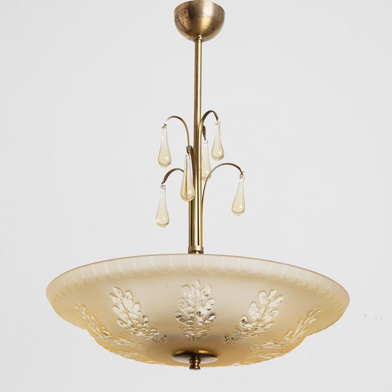 A Swedish Modern ceiling lamp, 1940s.