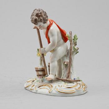 FIGURIN, porslin, Meissen, omkring 1900.