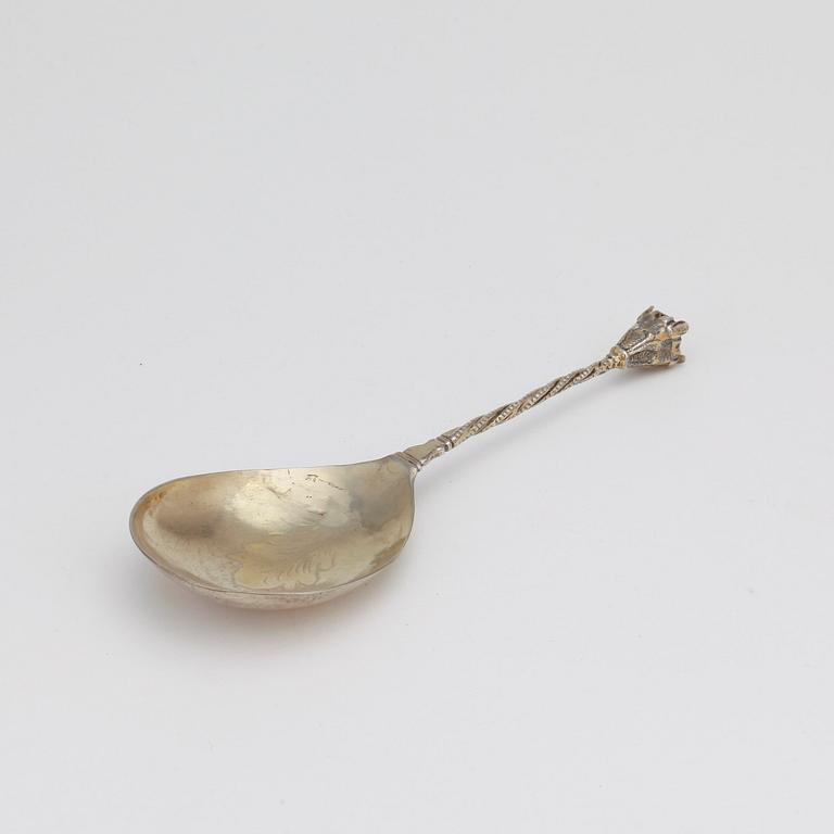 SUPSKED, silver, Olof Grubb, Hudiksvall, 1790-1817. Vikt ca 28 g.