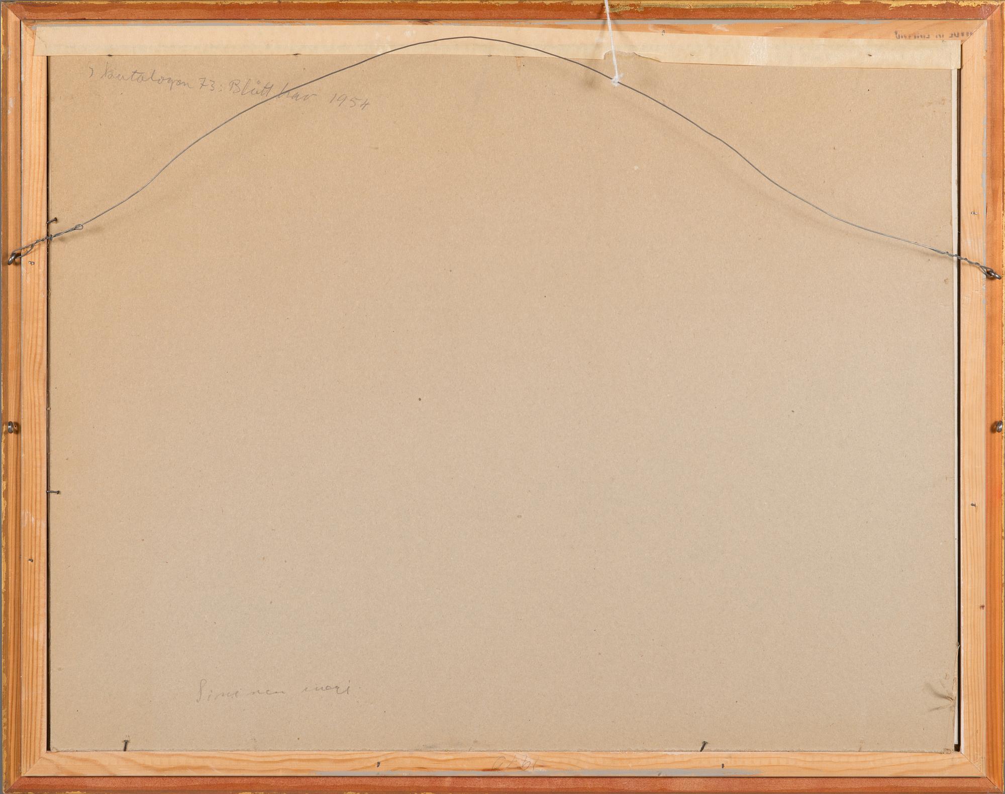 Johannes Gebhard, akvarelli, signeerattu ja päivätty -54.