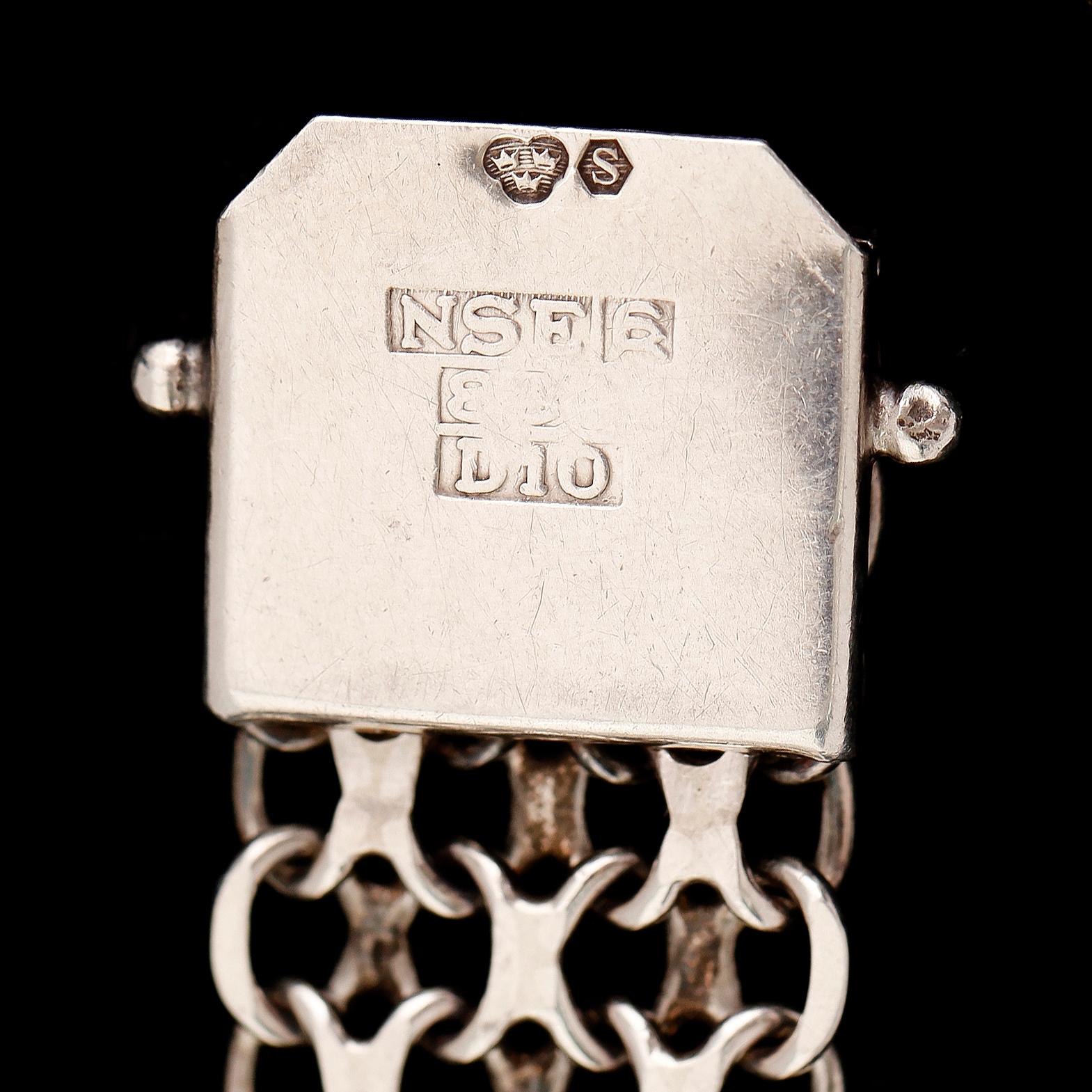 ARMBAND, silver, 1978, x-länk. Vikt ca 24 gram.