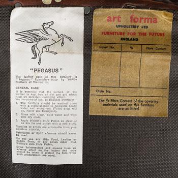 A leather chair, second half of the 20th century.