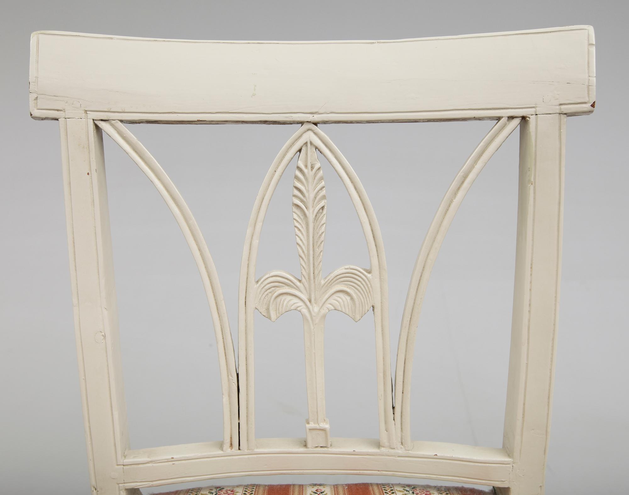 STOLAR, 2 st, en märkt PASL, Pehr Andersson, Lindome, 1759-1808.