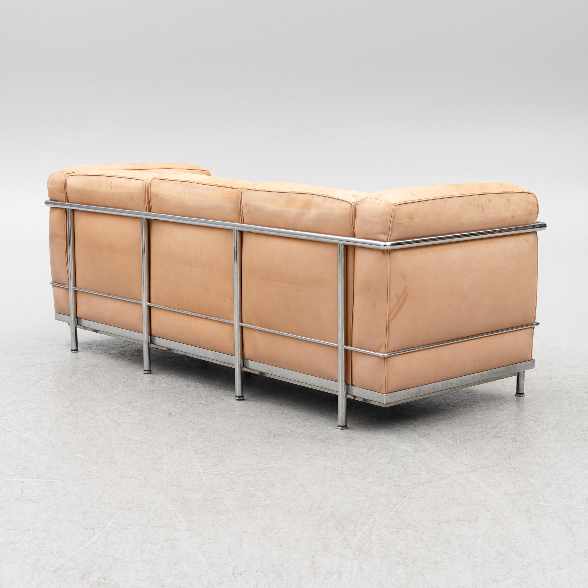 Le Corbusier (Charles-Édouard Jeanneret), , Pierre Jeanneret & Charlotte Perriand, soffa, "LC2", Cassina, Italien.