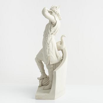 A biscuit porcelain figurine, Gustafsberg, dated 1907.