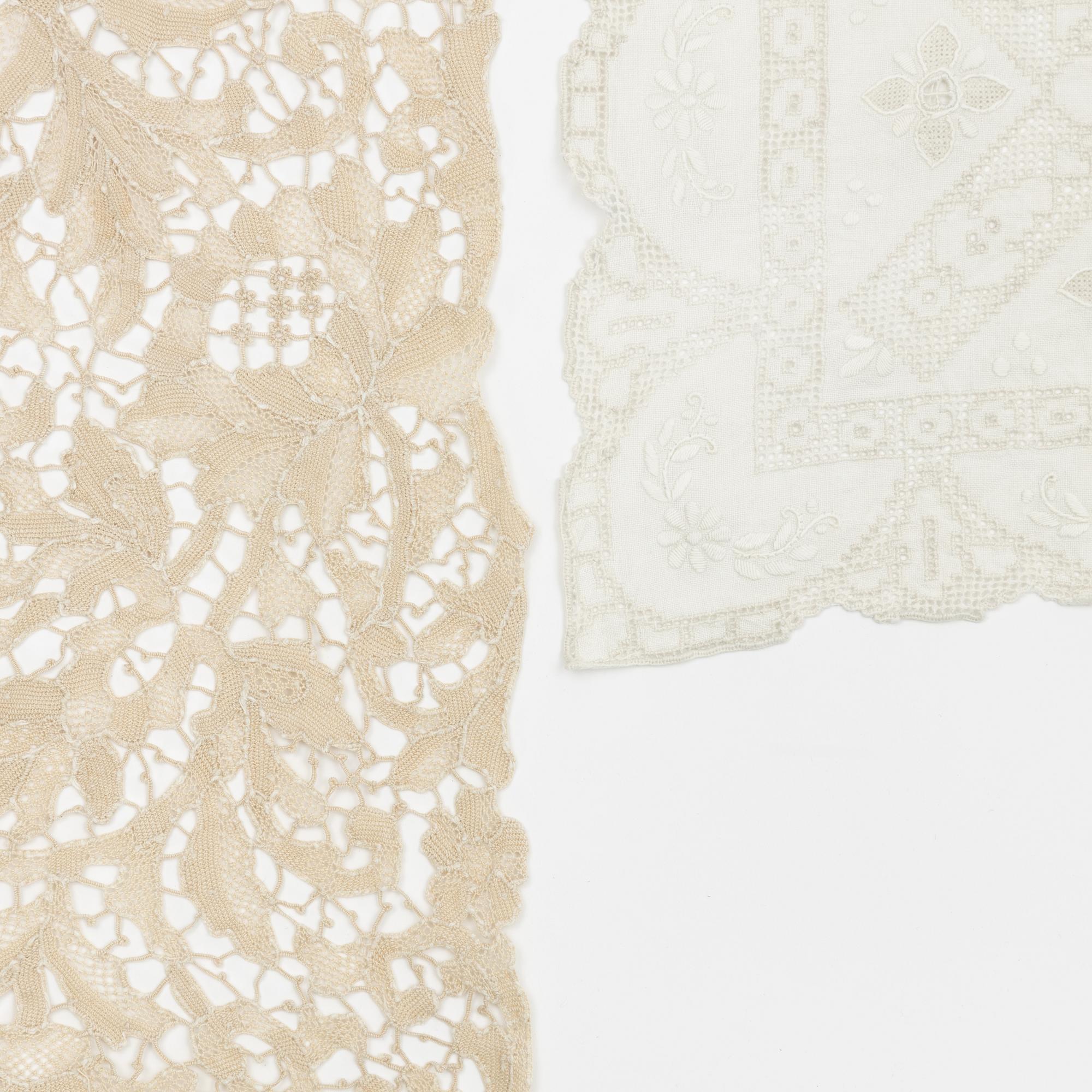 A group of 17 Chinese lace panels, early 20th century.
