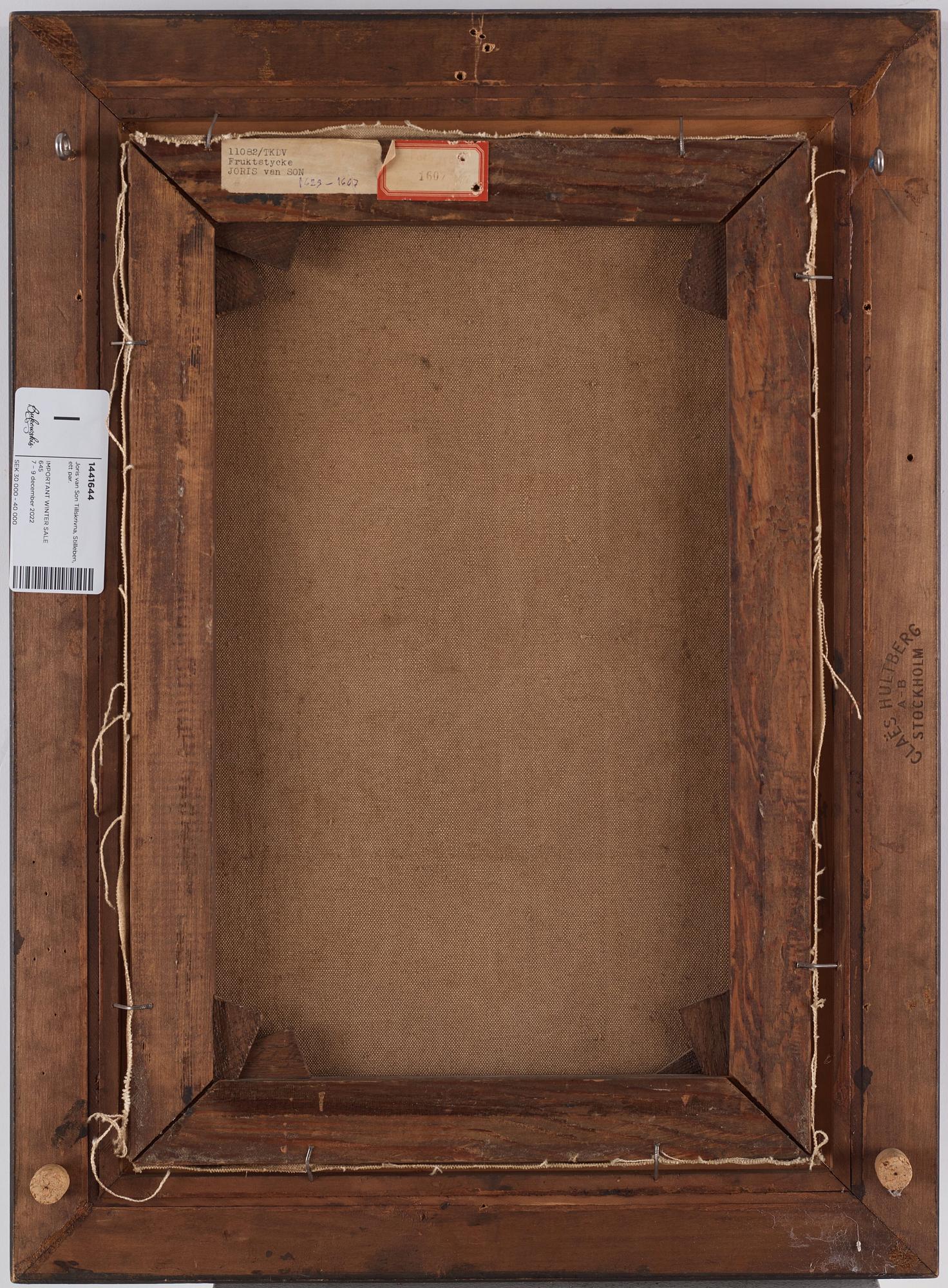 Joris van Son, attributed to, Still life with fruits, a pair.