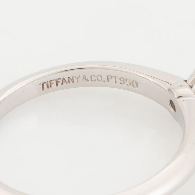 Tiffany & Co. Ring platinum with brilliant cut diamonds 0,38 ct.