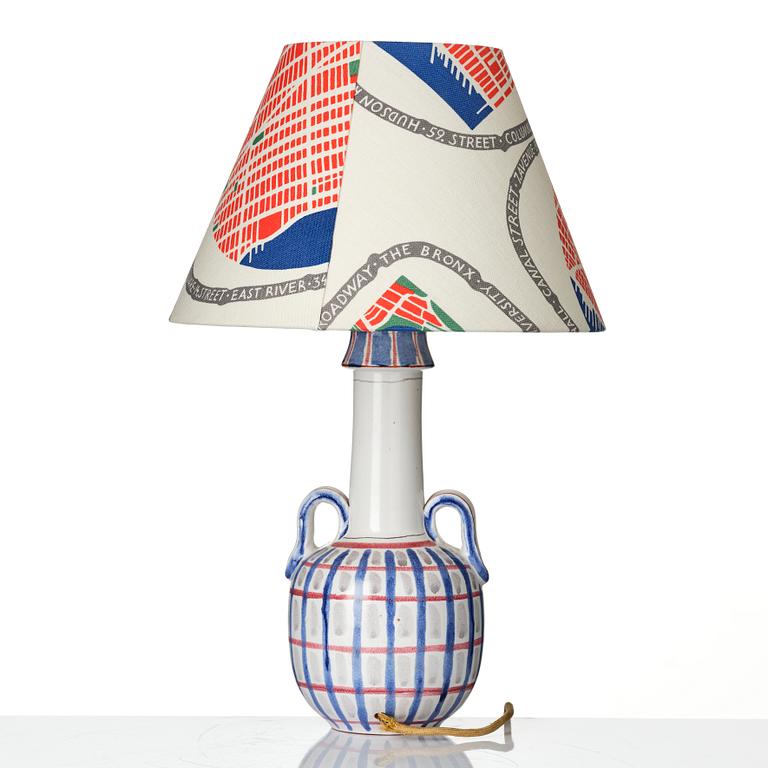 Wilhelm Kåge, lampfot, fajans, Gustavsbergs Studio, 1940-tal.