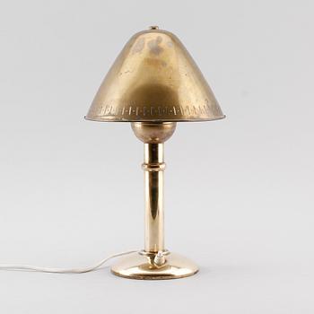 BORDSLAMPA, mässing, ASEA, 1900-talets mitt.