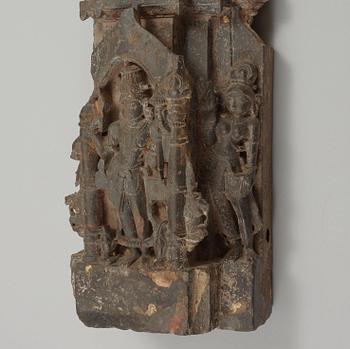 An Indian stone fragment of a stele.
