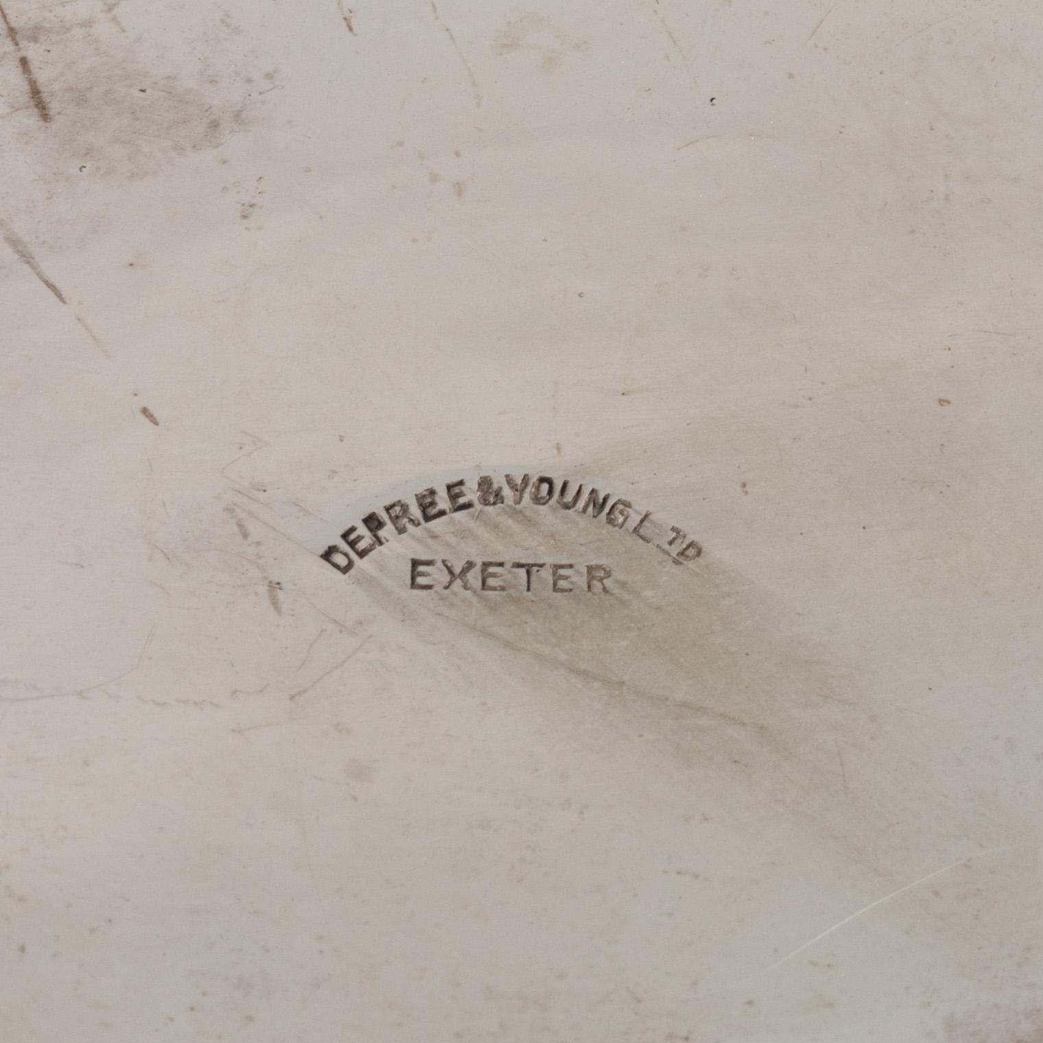 Thomas Bradbury & Sons Ltd, teservis, 3 delar, silver, Sheffield 1908-1910.