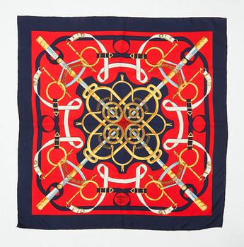 746. HERMÈS, silk scarf, "Eperon D'or".