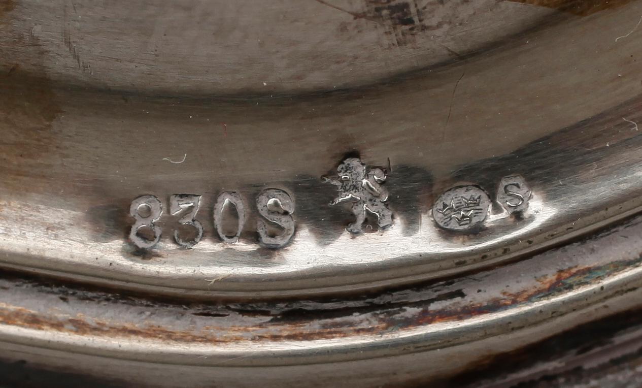 LJUSSTAKAR, 1 par, silver, 1900-talets mitt.