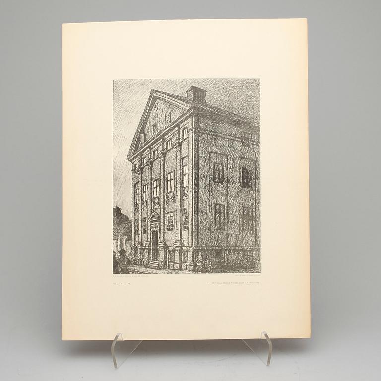 MAPP med TRYCK, ca 196 st, Ferdinand Boberg, 1900-talets början.