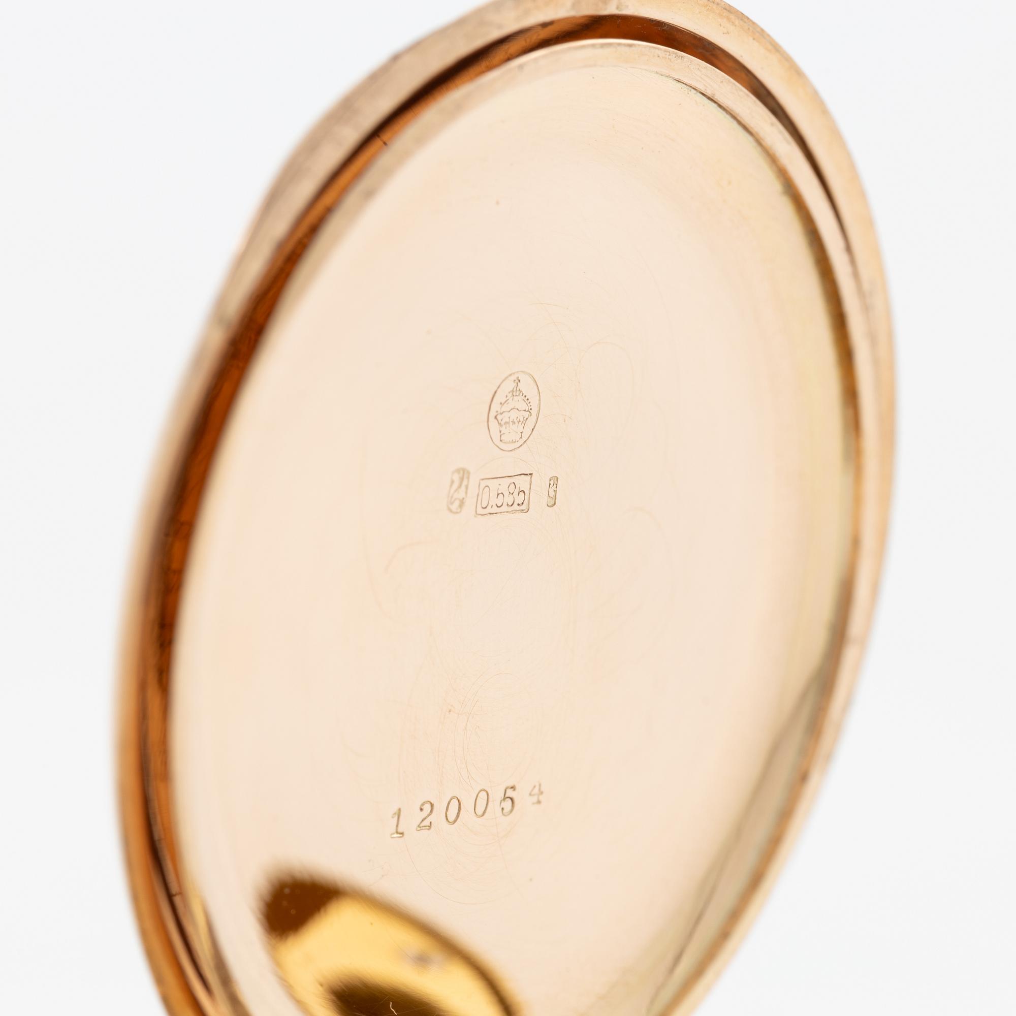 J.W Grönbäck, Stockholm, fickur, savonett, 51 mm.